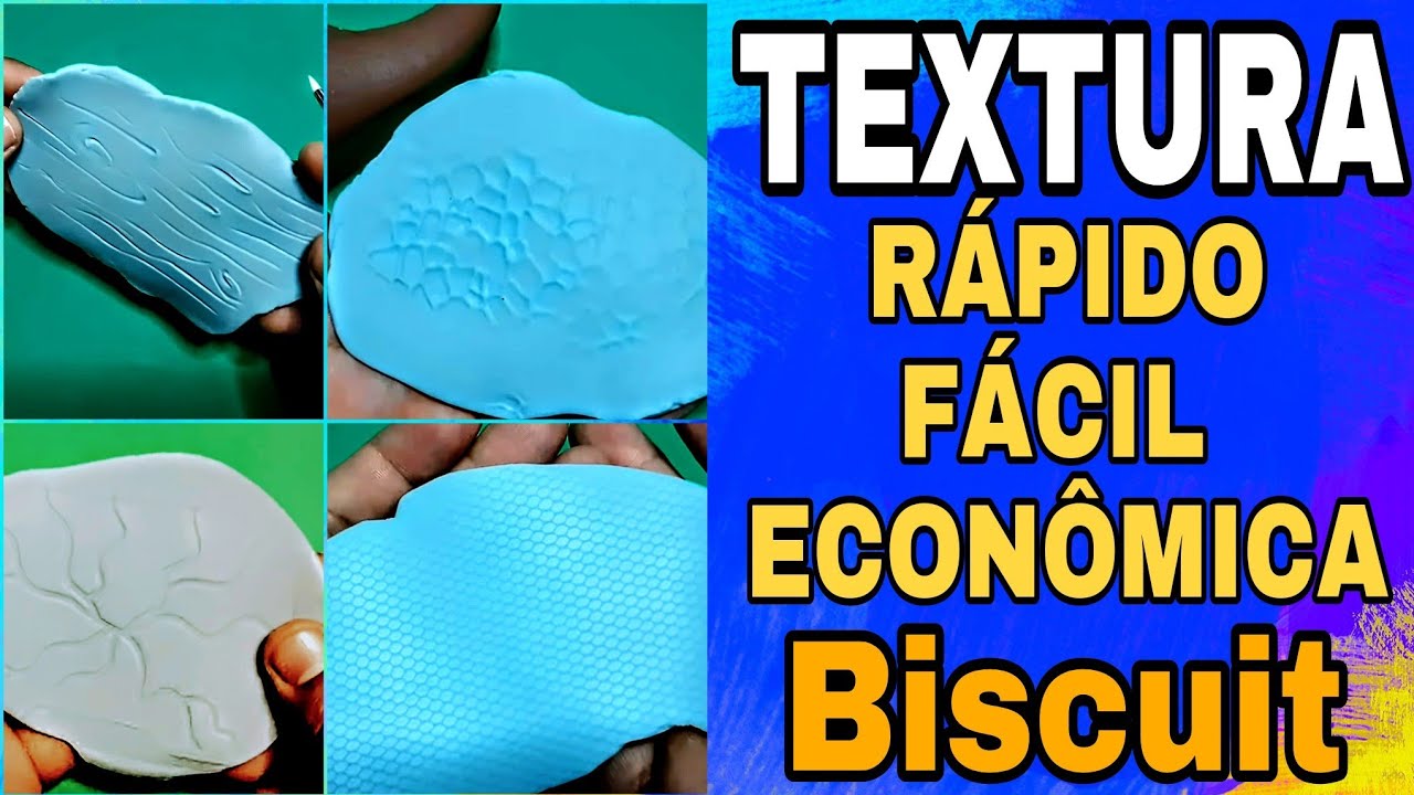 DICAS - Como colocar texturas no BISCUIT com materiais caseiros | RÁPIDO | FÁCIL | ECONÔMICO