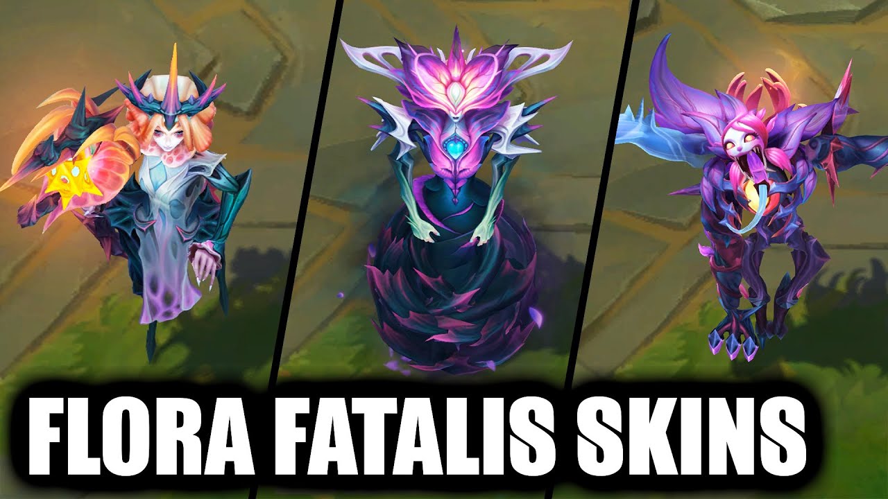 All New Flora Fatalis Skins Spotlight Fiddlesticks Lissandra Soraka (League of Legends)