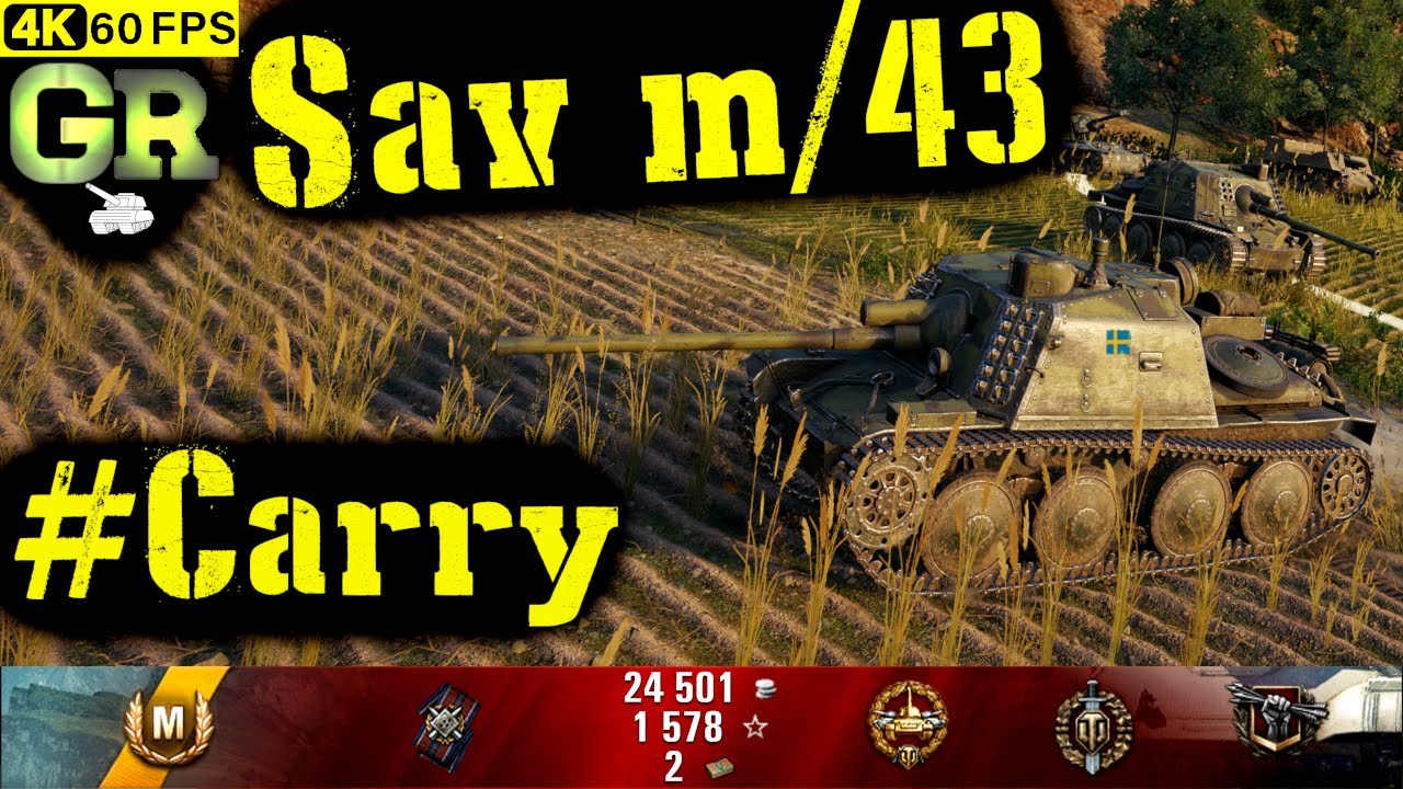 World of Tanks Sav m/43 Replay - 9 Kills 1.2K DMG(Patch 1.4.1)