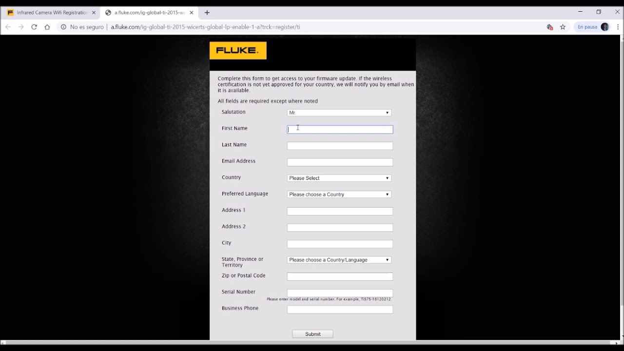 How to get Fluke IR camera WiFi activation code