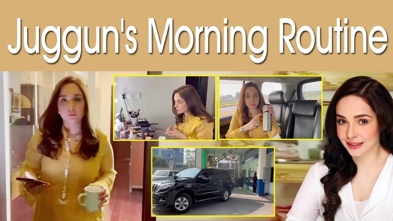 Juggun's Morning Routine || Juggun Kazim Preparing For Morning Show || #ptvhome