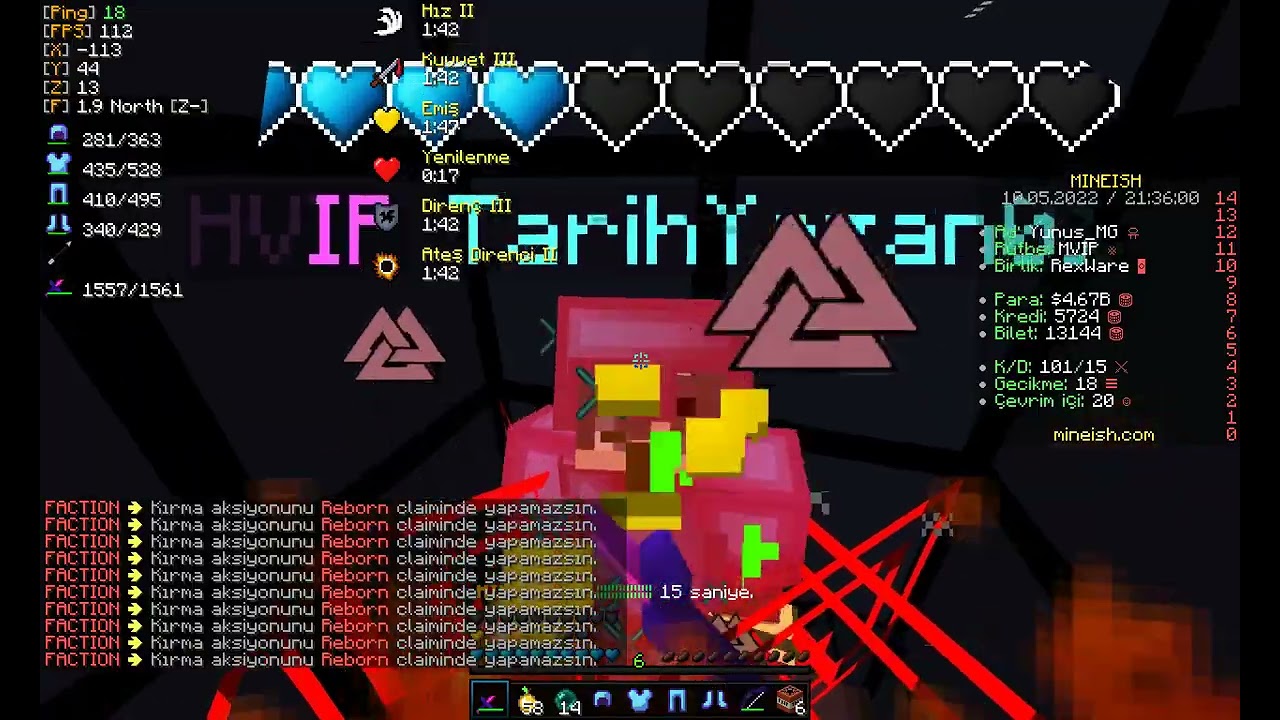 Mineİsh 10 TNT İLE KLAN BASMA VE TEKLEMECELER