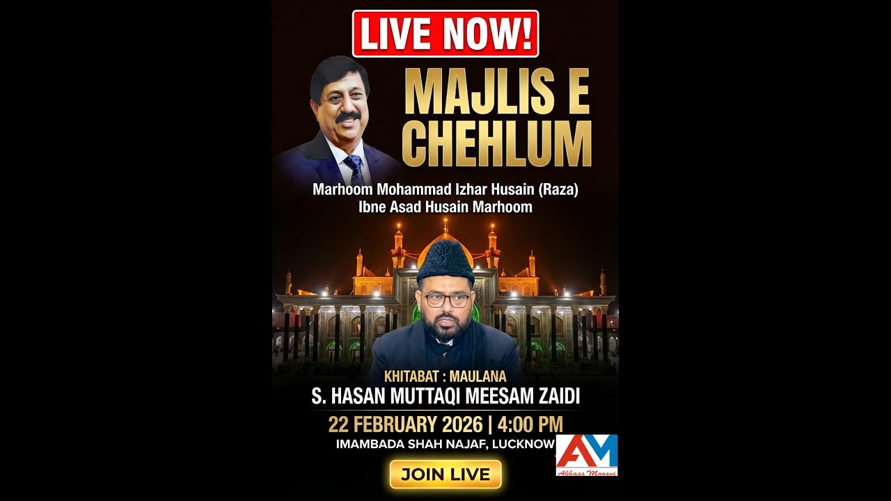 🔴 LIVE: Majlis e Chehlum | Maulana Meesam Zaidi #Shorts #Live