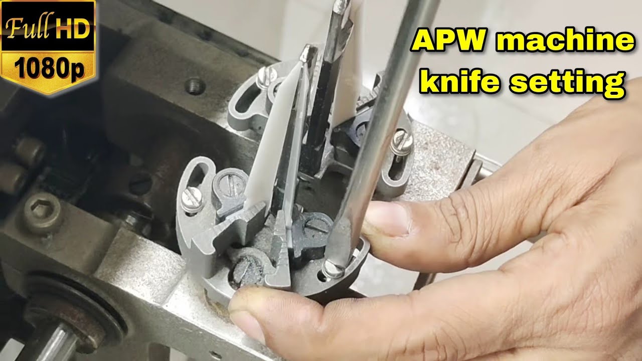 juki 895N apw sewing machine corner knife setting