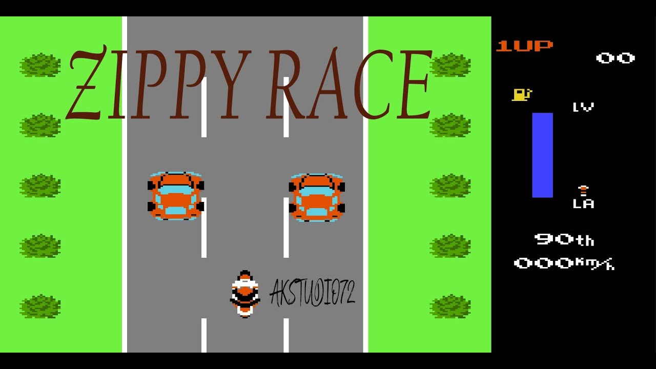Zippy Race [Famicom] Long play 250CC 500CC 750CC