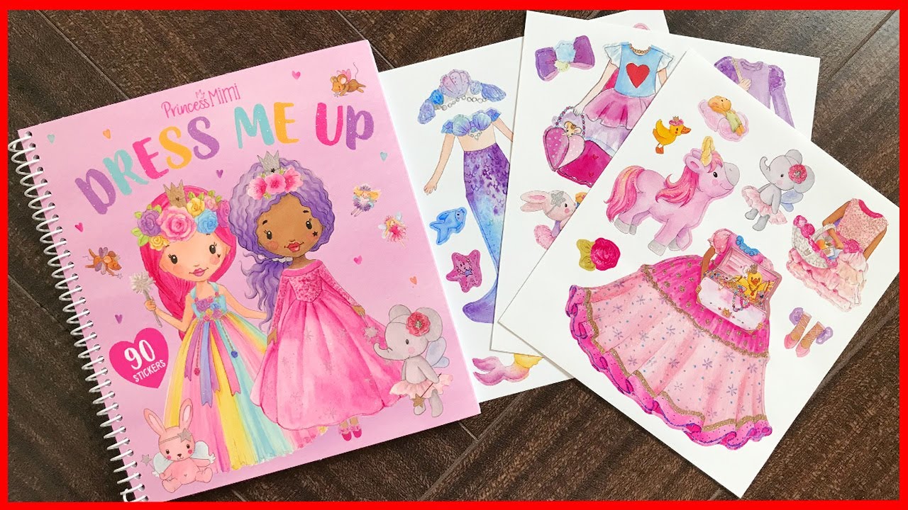 Hình dán thay váy đầm công chúa MiMi p2 - Sticker mimi princess dress me up (Chim Xinh channel)