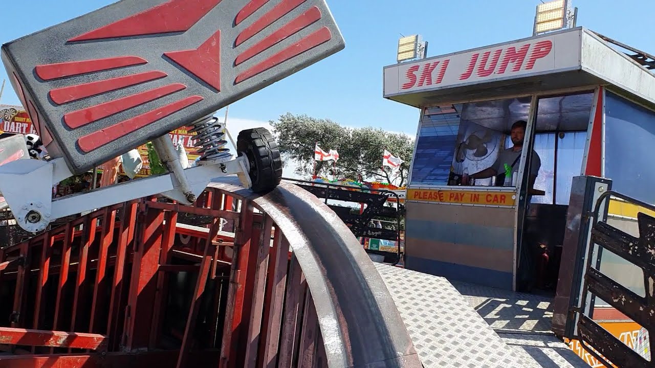 Ski Jump Coaster - On Ride - Poole Harbour Festival Funfair 28th July 2024 #funfair #fairground