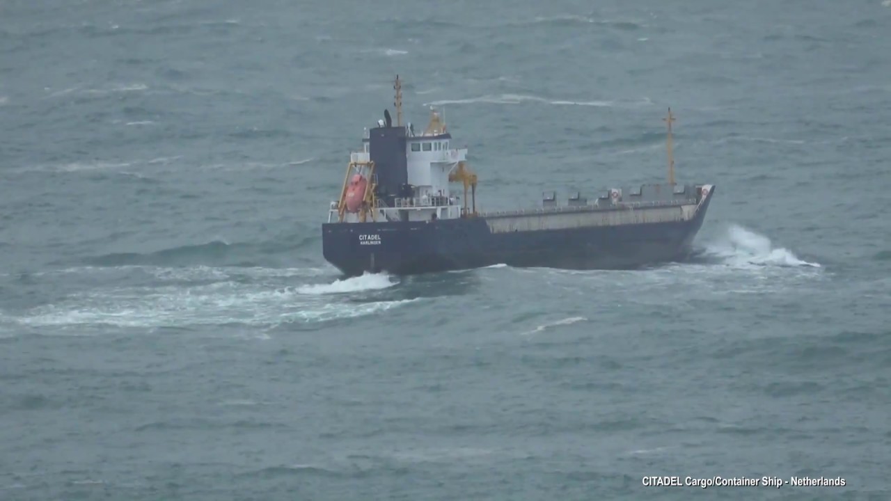 CITADEL Stormy weather at departure from the Port of La Coruna (ES) - 17th January 2018