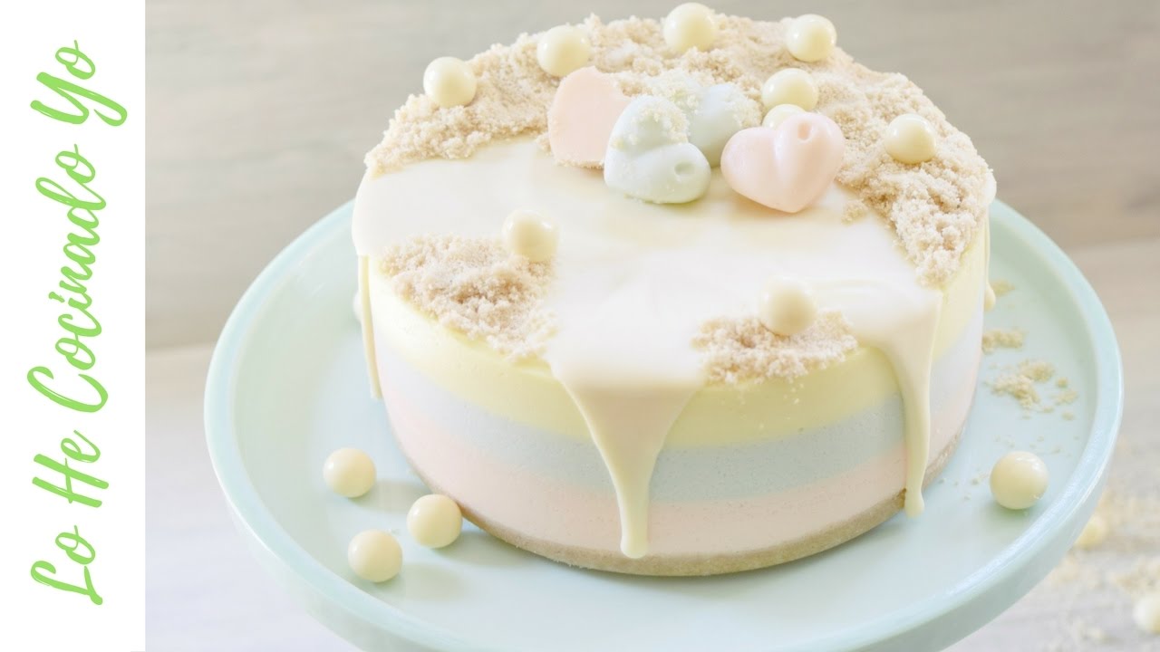 Cómo hacer Cheesecake de Colores (Receta SIN HORNO) | LHCY