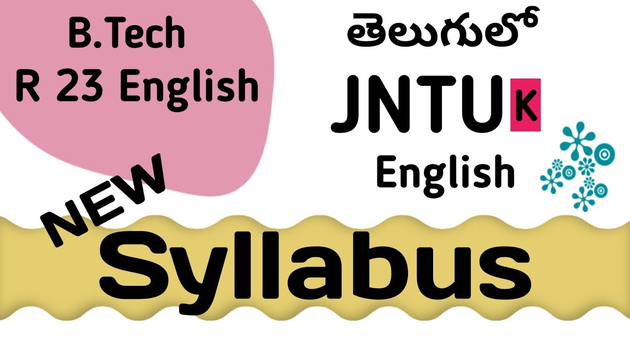 JNTUK Btech R23 Engineering English new Syllabus from 2023 2024