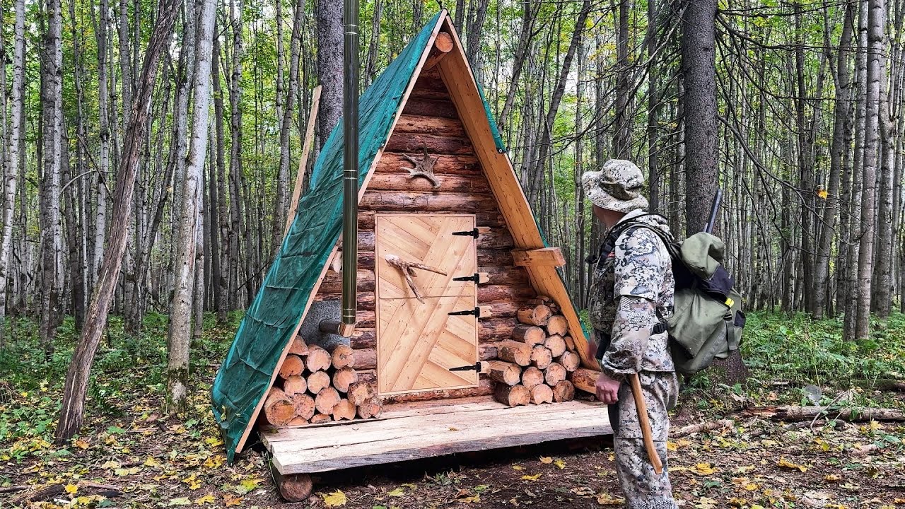 Autumn WILD CAMPING in A-Shelter. This SMALL Shelter Can SAVE LIVES!