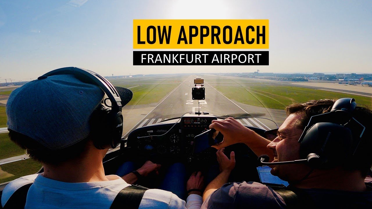 Low Approach in Frankfurt (EDDF) mit dem Motorsegler nach einem Flug durch das Rhein-Main-Gebiet.