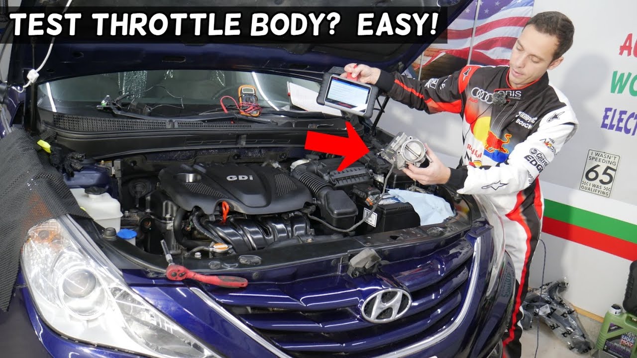 HOW TO TEST THROTTLE BODY ON HYUNDAI SONATA, THROTTLE POSITION SENSOR TEST