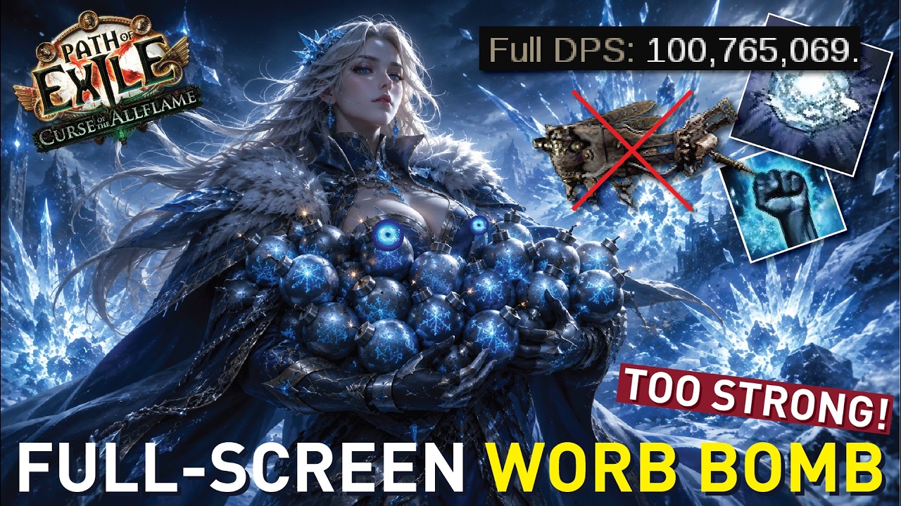 100M DPS WORB BOMB blasting the end game! ❌NO Mageblood | All content viable | Elementalist 3.29