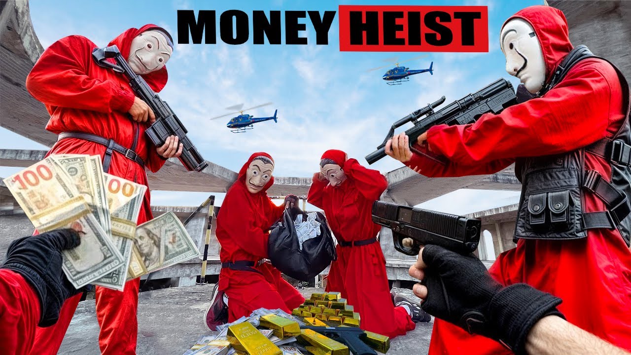 PARKOUR VS MONEY HEIST:Bad guy shoots police and chases doctor to kill him to silence him | Epic POV