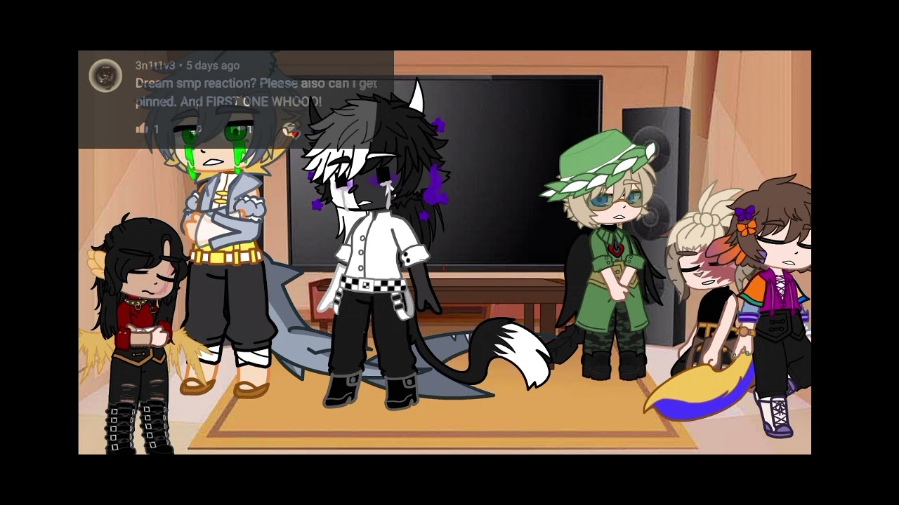 Some of the dsmp members to react to dream and ranboo brother au //my video and my au//