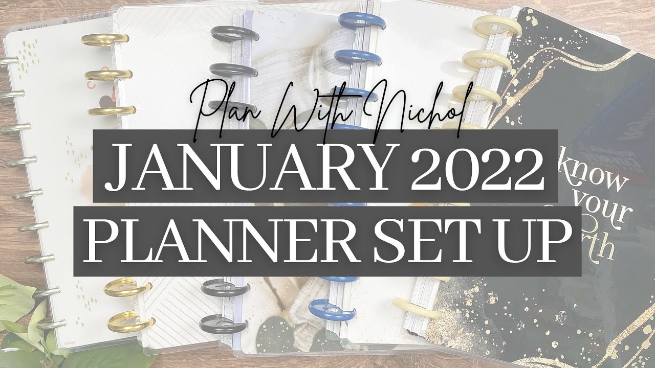 January 2022 Planner Set Up
