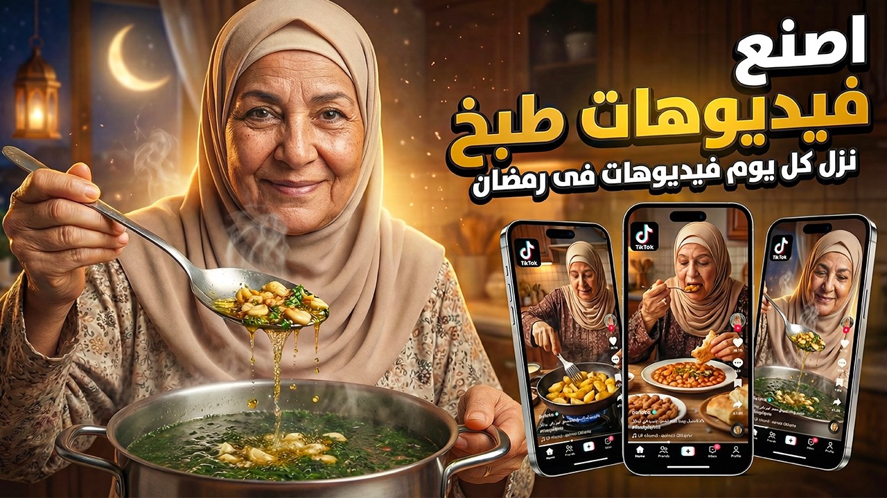 اصنع فيديوهات طبخ بالذكاء الاصطناعي بدون ظهور مجانا (أفضل فكرة في رمضان)