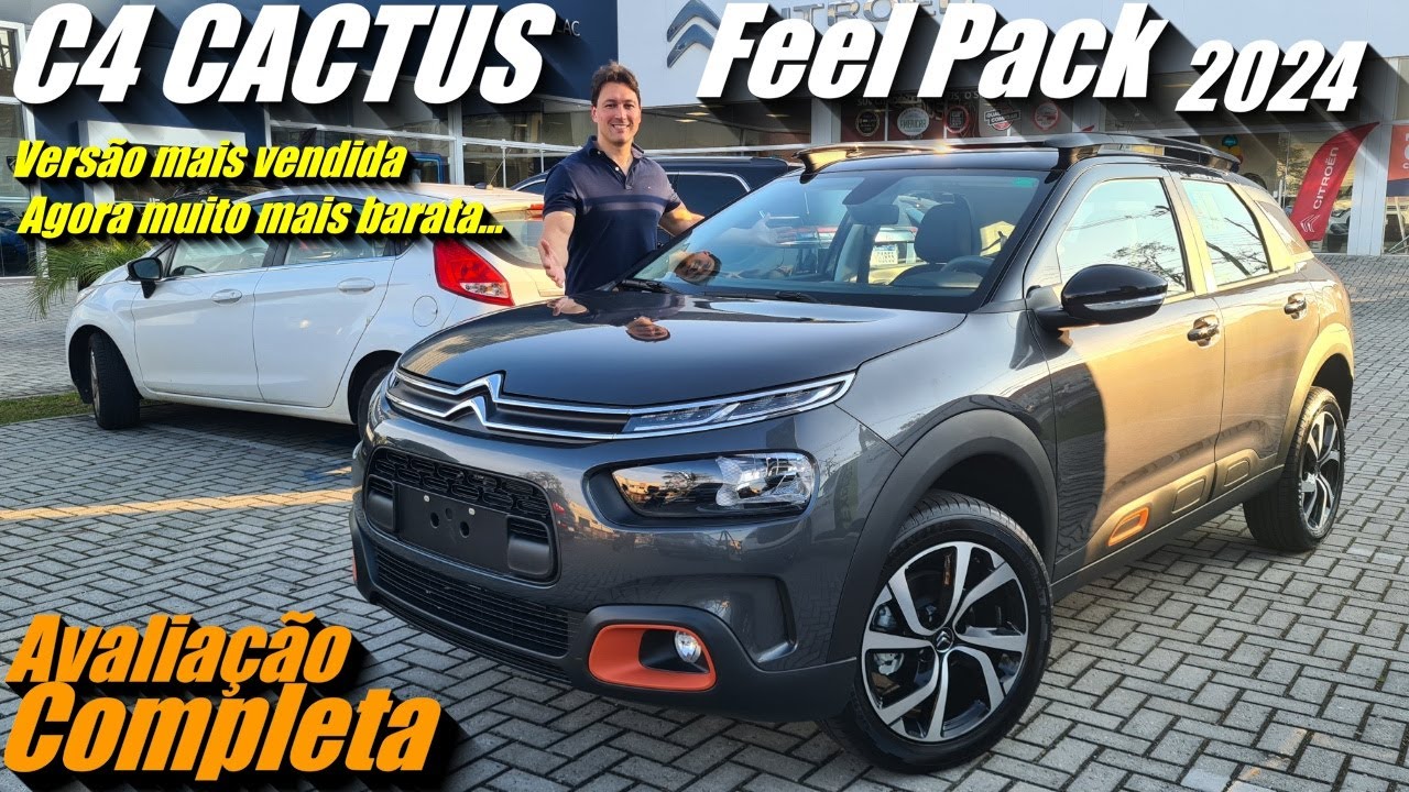 Citroen C4 CACTUS FEEL PACK 2024 | Test drive e todos os detalhes | Avaliação completa e opcionais.