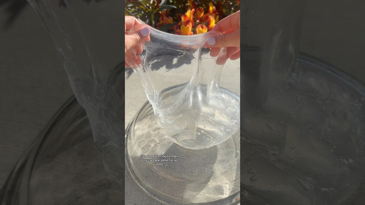 clear slime 🐚 #diy #slime #slimetutorial #slimerecipe #aesthetic #asmr