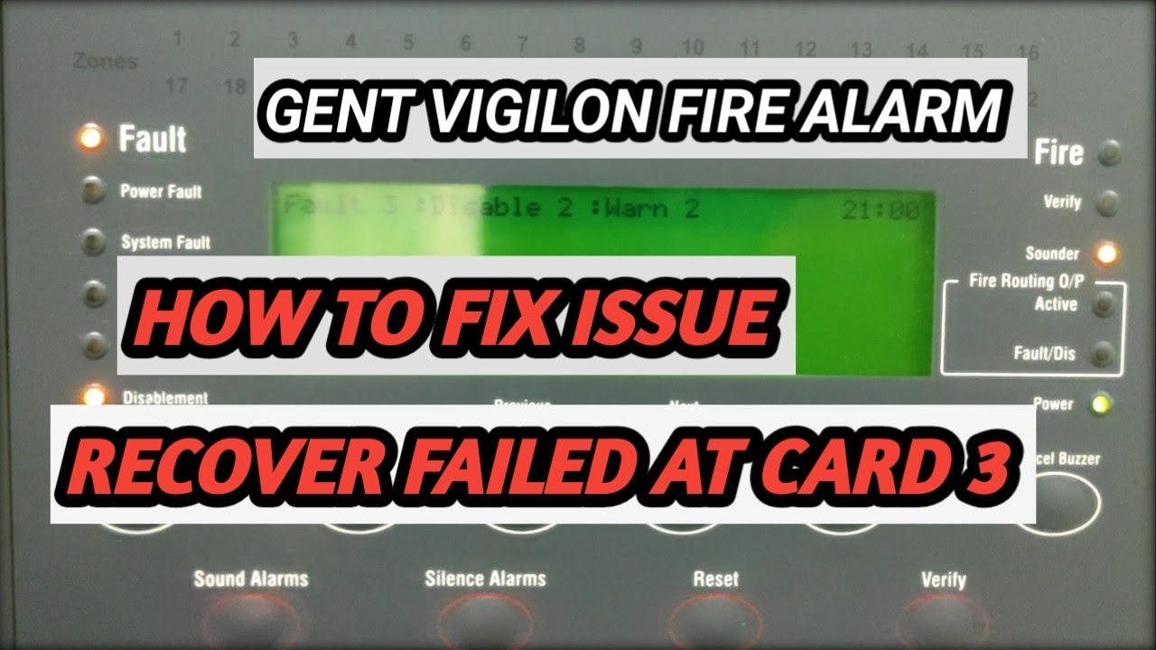 HOW TO SOLVE RECOVER FAILED AT CARD X | HOW TO RECOVER LOOP IN GENT VIGILON | GENT BY HONEYWELL