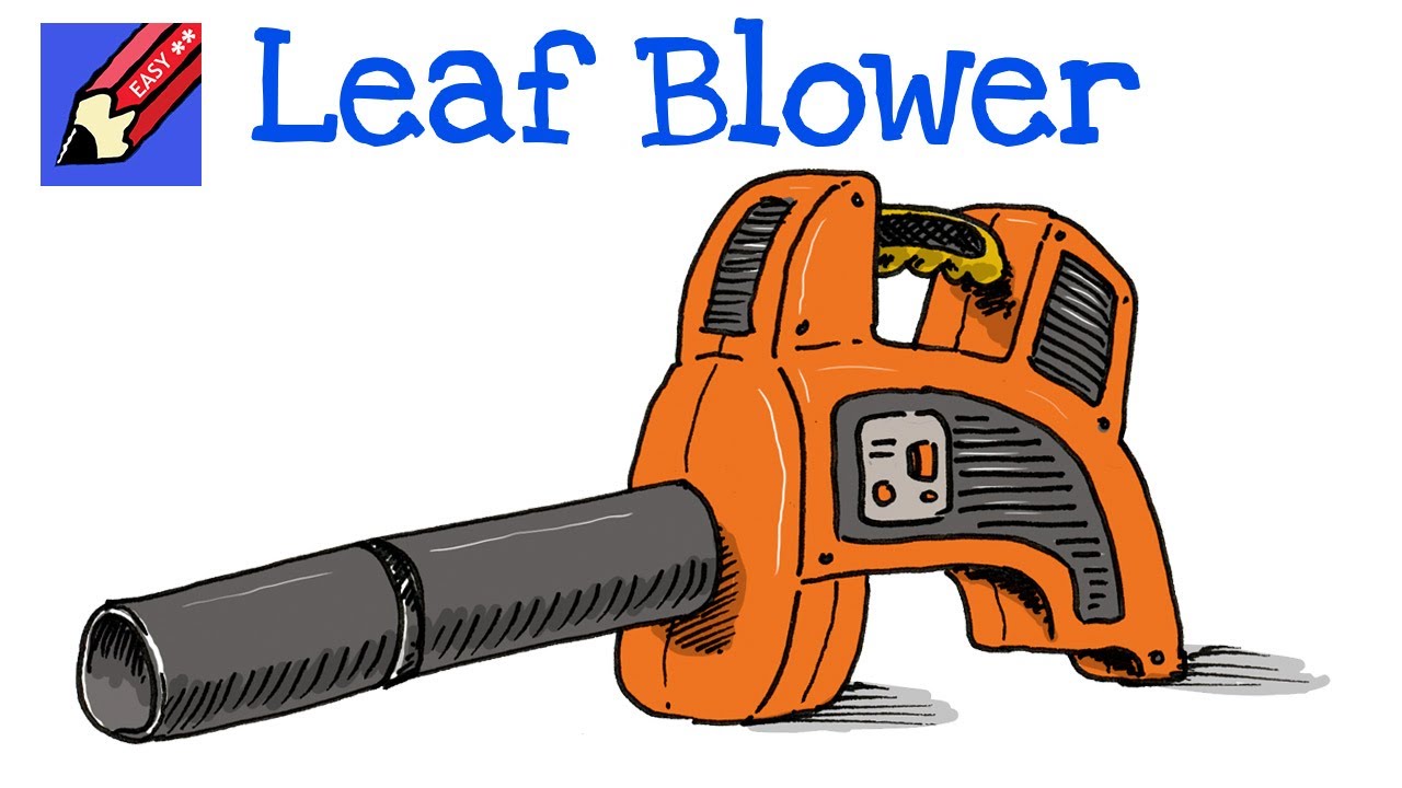 How to Draw a Leaf Blower Real Easy
