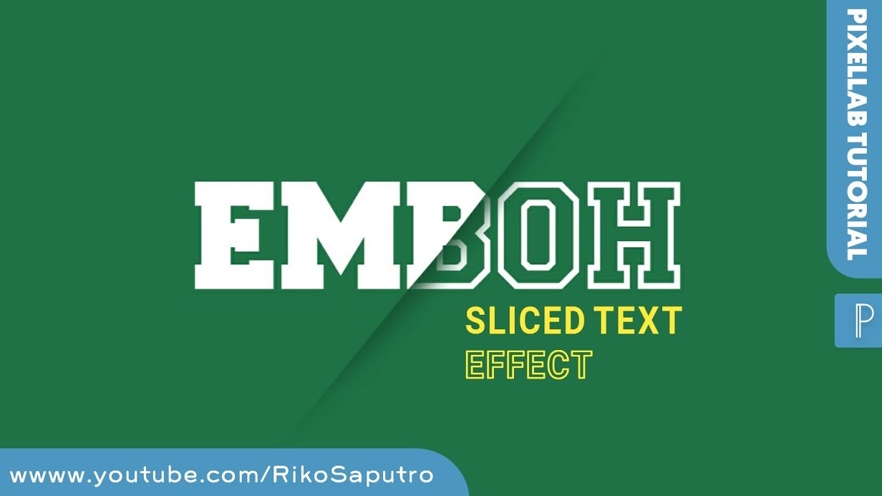 pixellab tutorial : cara membuat text effek terpotong | how to text sliced effect