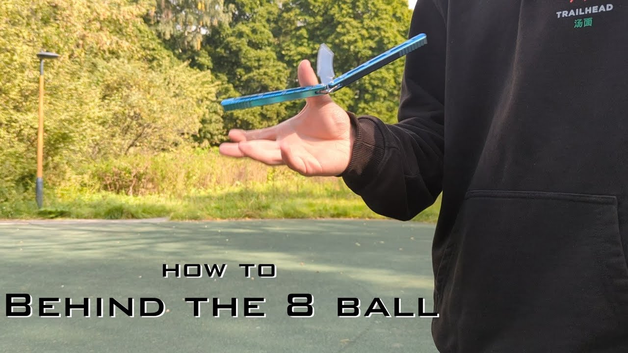 Behind the 8 ball - Обучение среднему трюку на ноже бабочке | How to Behind the 8 ball on Balisong