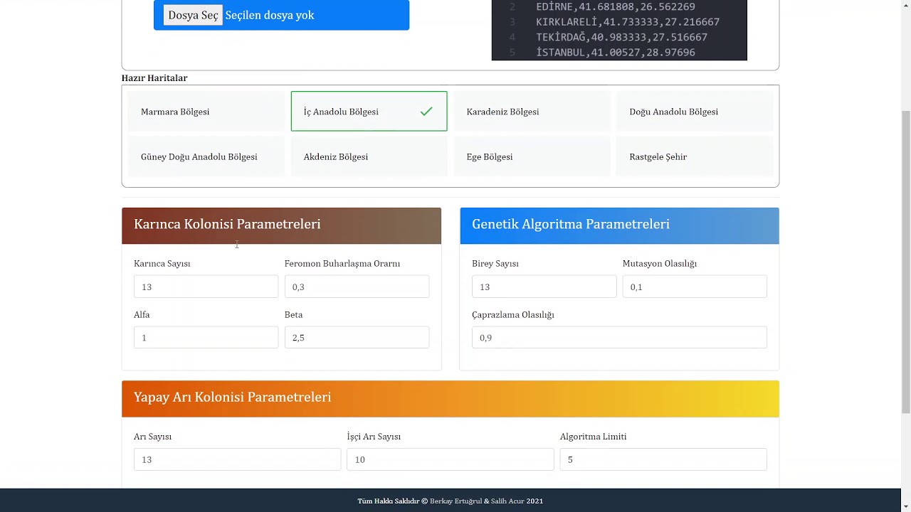 Gezgin Satıcı Probleminin (TSP) Bazı Meta Sezgisel Algoritmalar ile Optimizasyonu
