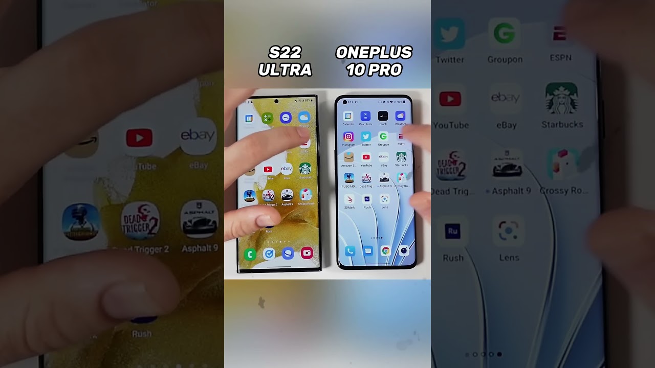Samsung S22 Ultra vs OnePlus 10 Pro ⚡ Style Meets Speed! 📲🔥 #shorts