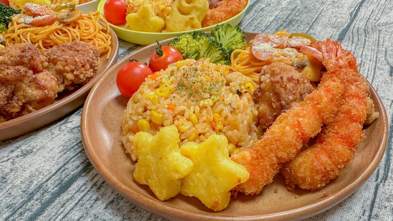 妻と娘にモテたい男が作る晩ごはん【お子様ランチ風ワンプレート】
