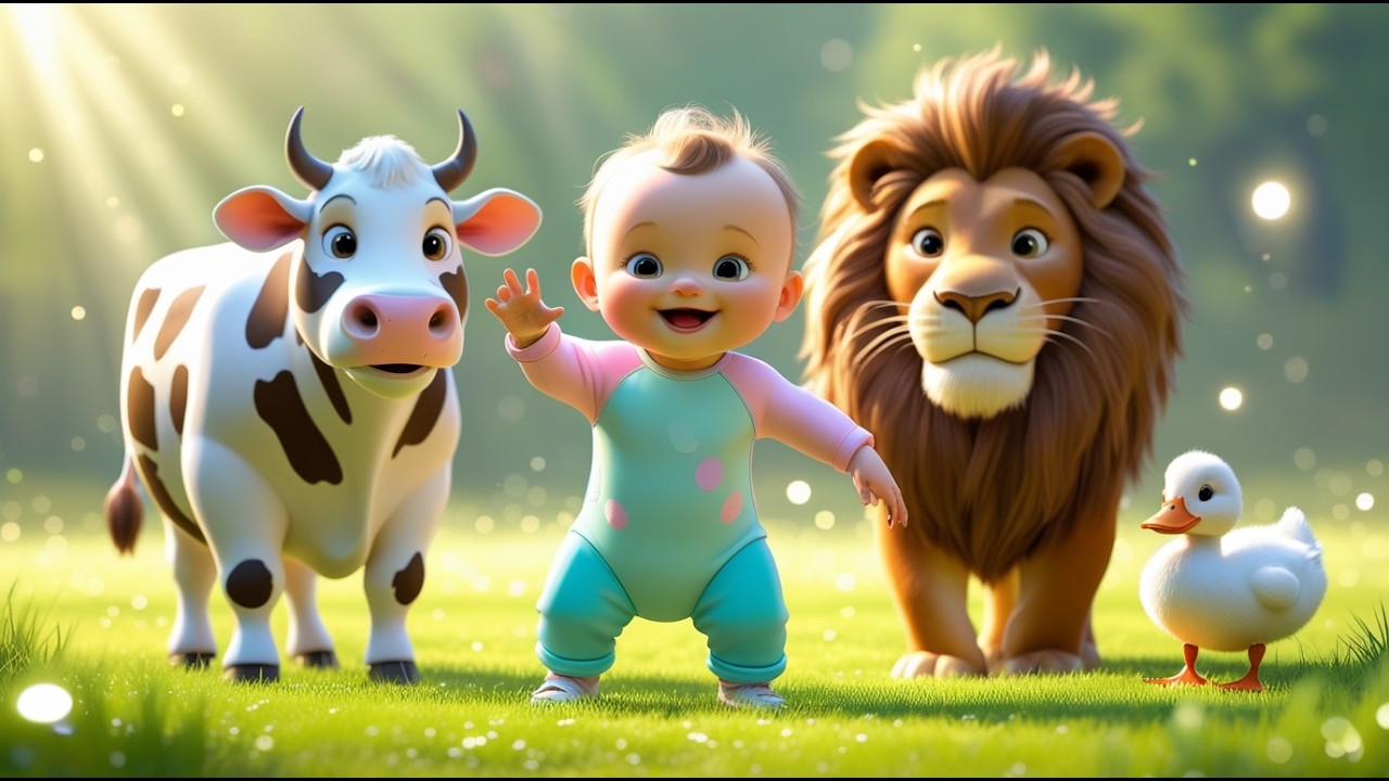 Animal Sounds Song – Moo, Quack, Roar | Popular Nursery Rhyme | Educational Kids Songs