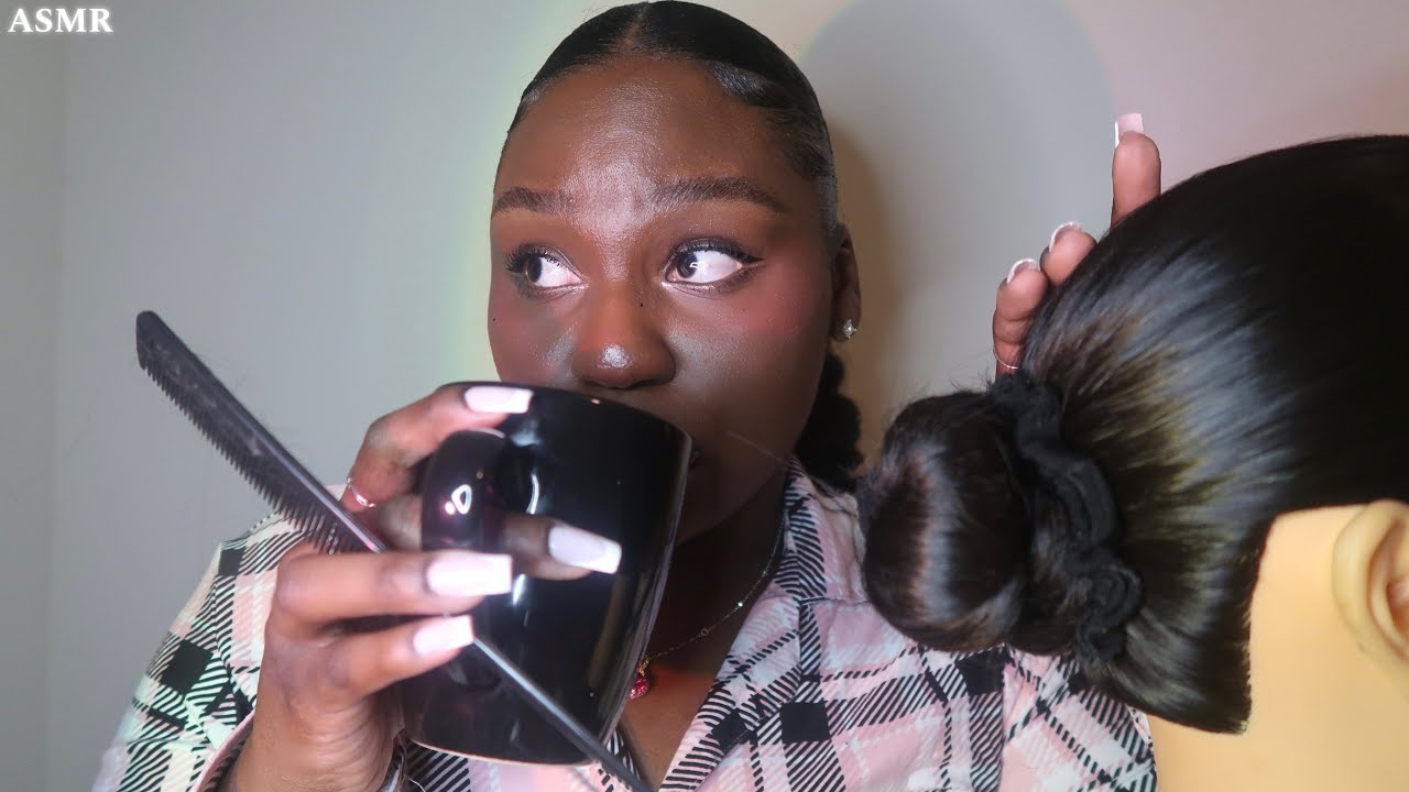 ASMR | PERFECTIONIST Mom Oils Your Scalp & Styles Your Hair Before School!!!