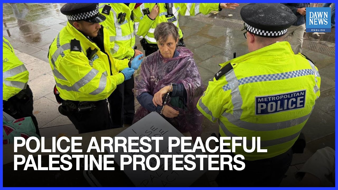 Police Arrest 55 at Pro-Palestine Protest for Banned Group Outside UK Parliament in London