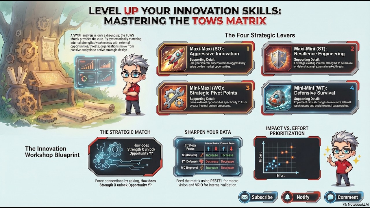 How to Turn Strategy into Execution (The TOWS Framework) #innovation #ideation #TOWS