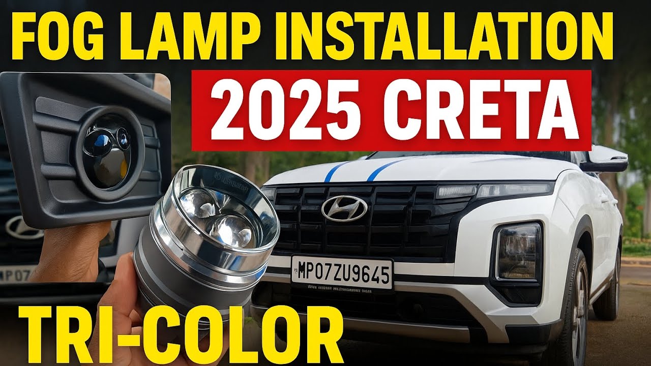Creta 2025 Laser Fog Lamps Tricolor Installation 🔥 | Hindcart Projector Setup