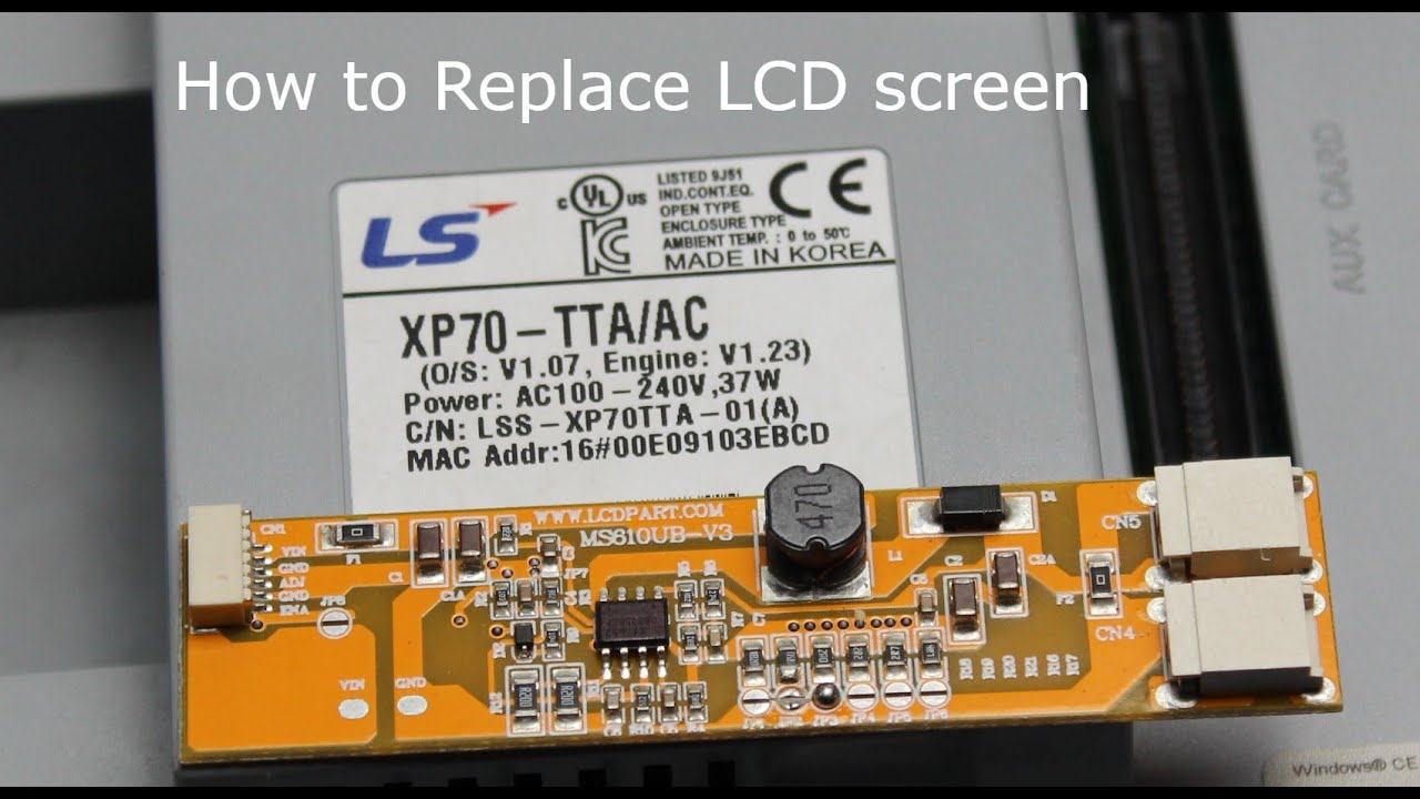 XP70-TTAAC, How to Replace LCD screen