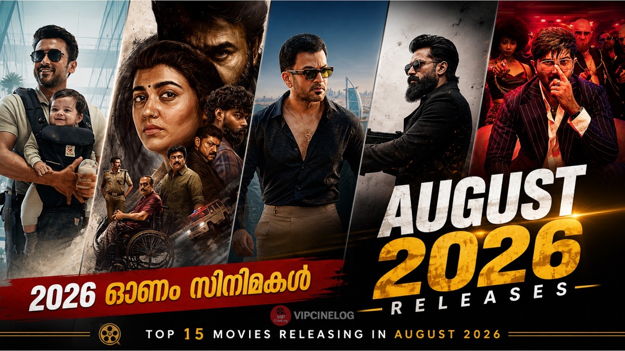 Movies Releasing in August 2026 | 2026 Onam Movies | Latest Malayalam Cinema Release | Vipcinelog