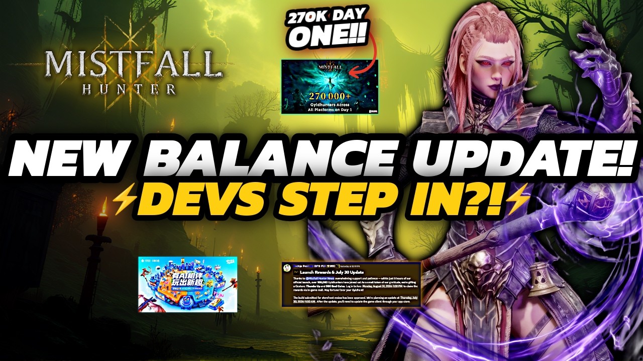 Mistfall Hunter Update - DEVS RESPOND After HUGE Launch | Market Changes, Xbox Fixes & MORE!