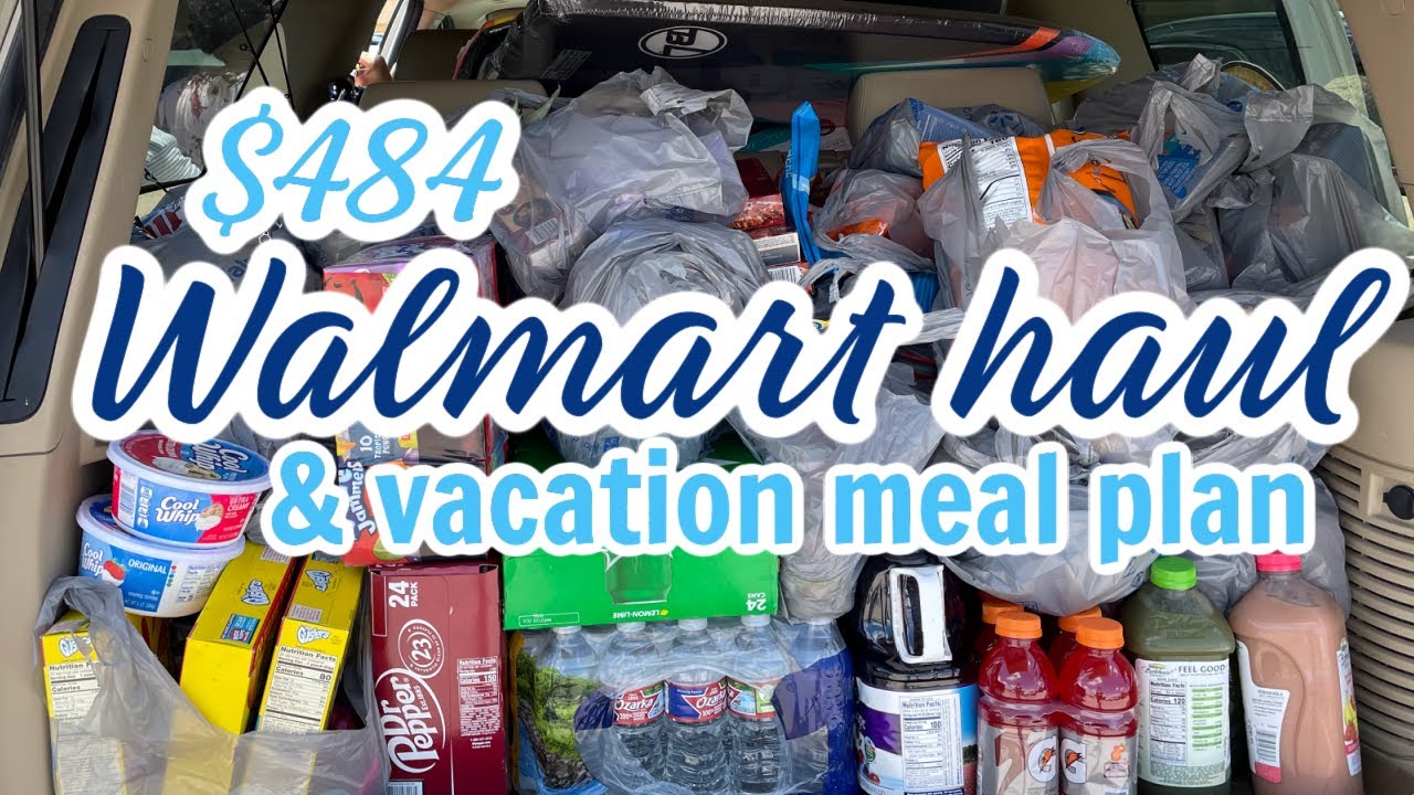 🚨 $484 Walmart Grocery Haul | ⛱️ Meal Planning for our Vacation at the Beach| 🍝 Homemade Spaghetti