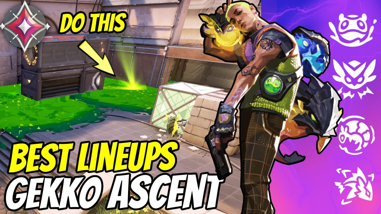 Valorant Gekko Ascent - Must Know Lineups