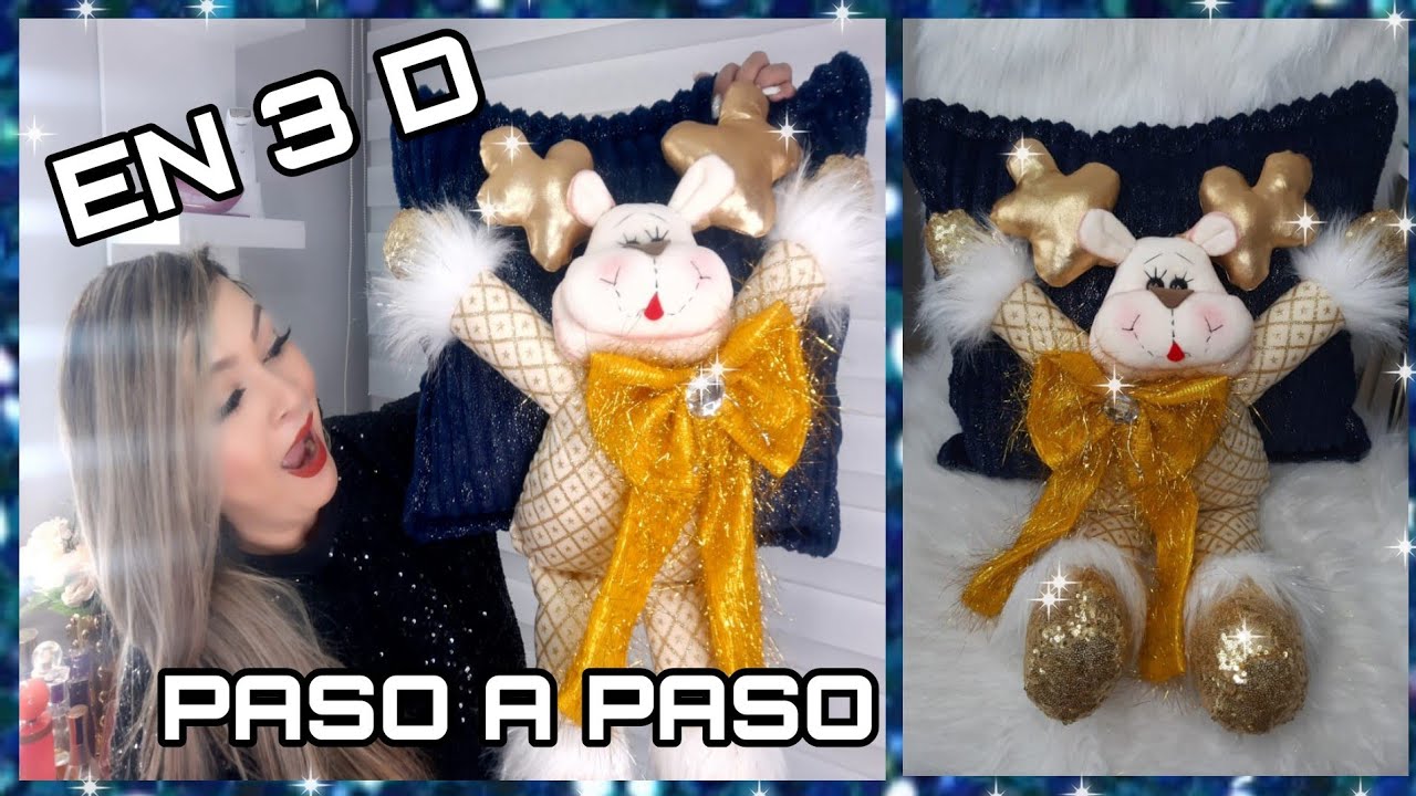COMO HACER COJÍN  NAVIDEÑO/RENO NAVIDEÑO