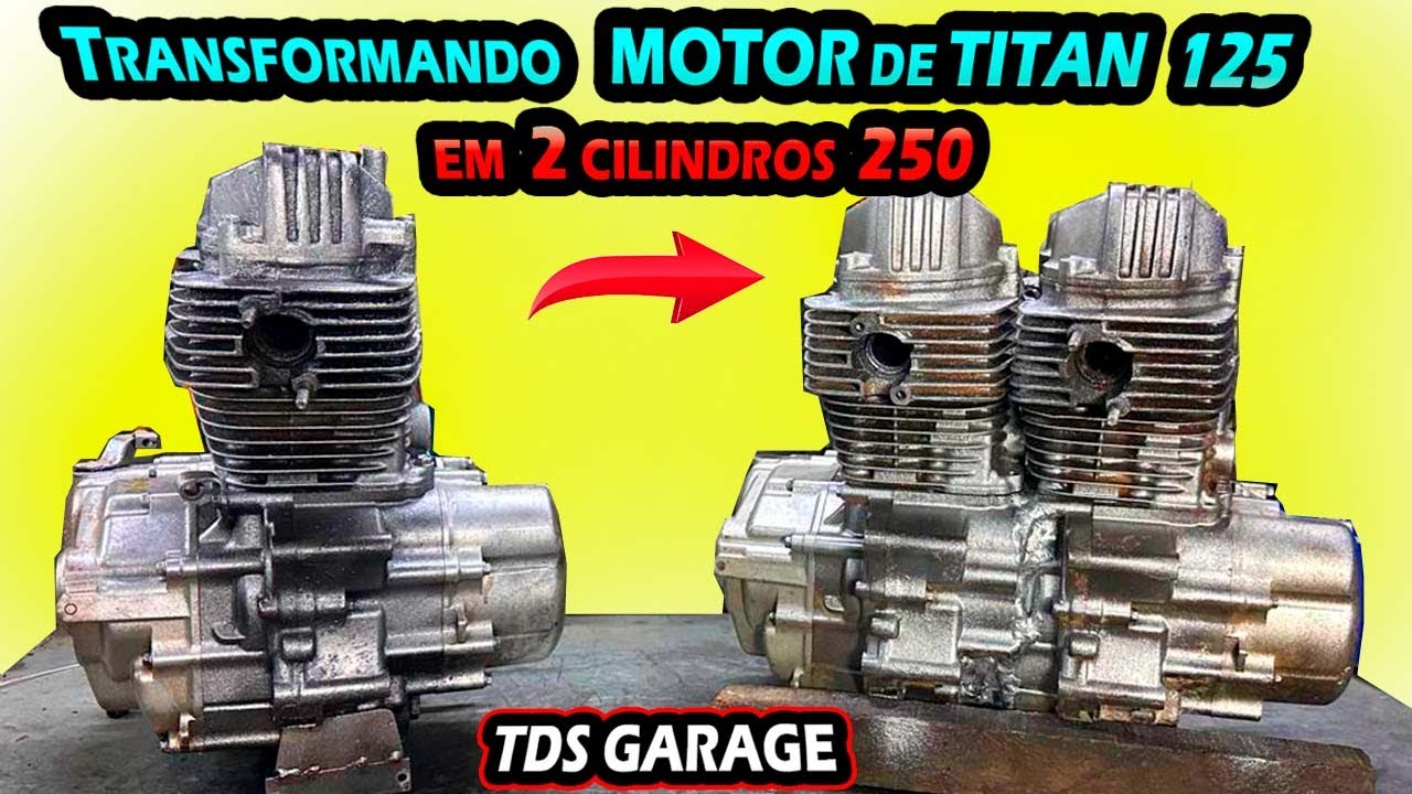 Construi um MOTOR de CG TITAN Duplo 😱🔥2 CILINDROS com 250cc 😱 Ep.01