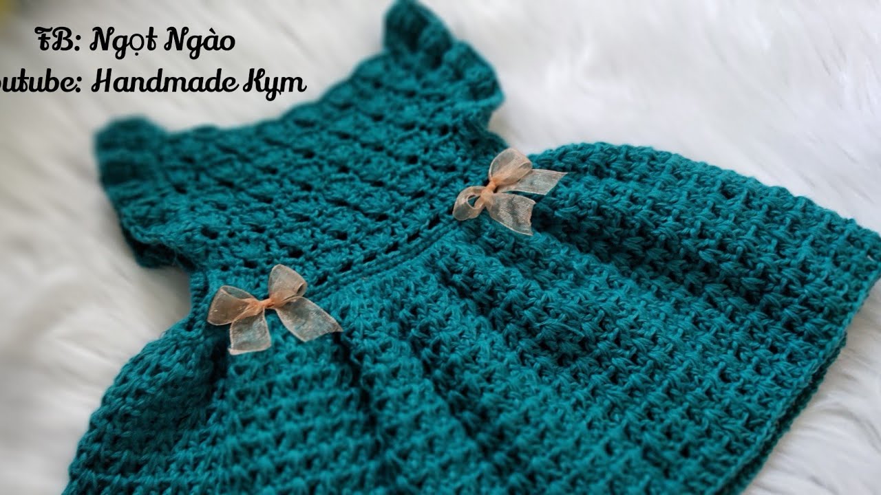 Móc đầm tay bèo cho bé | Handmade Kym|Đong đầy len sợi