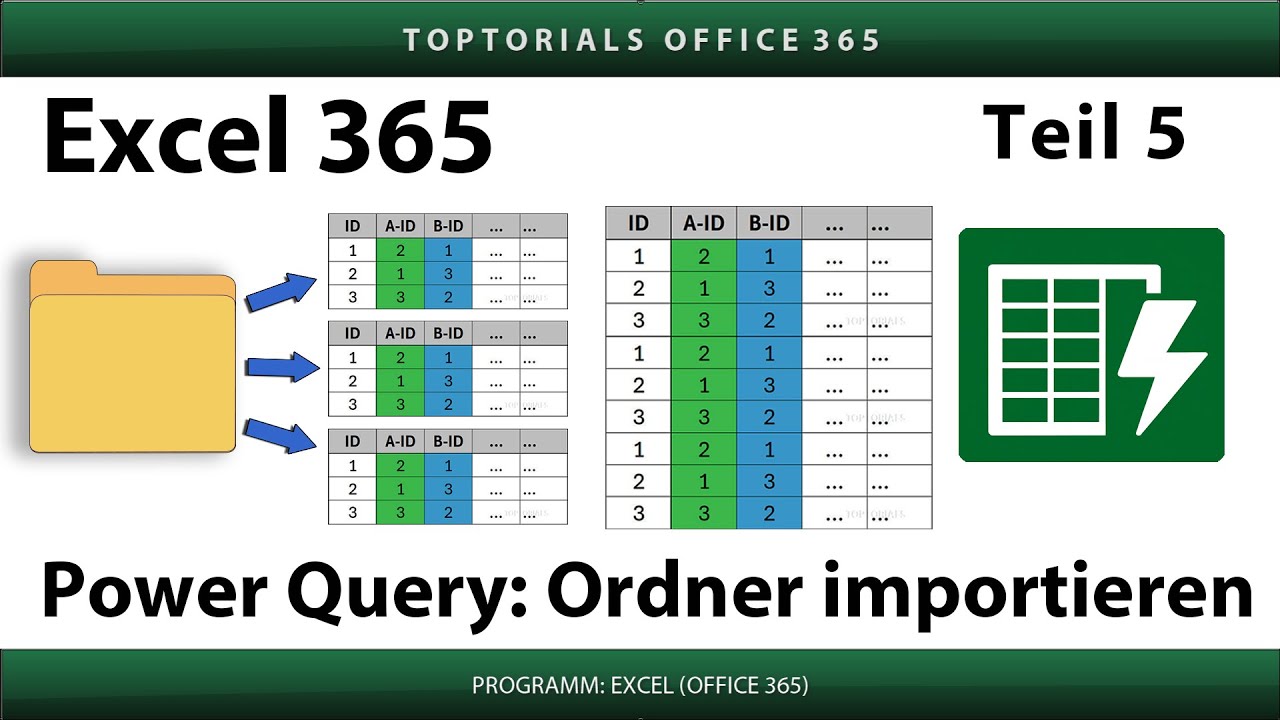 Power Query – Ordner importieren (Tabellenblätter automatisch auswählen) | Excel 365