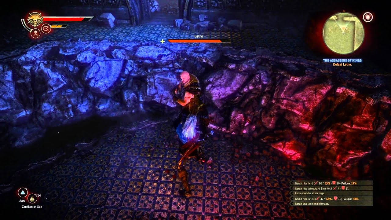 How to Win the Letho Boss Fight - The Witcher 2 Tutorial [HD] [1080p]