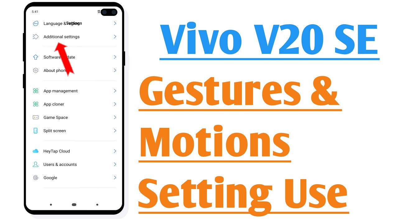 Vivo V20 SE Gestures And Motions Setting Use And Tricks