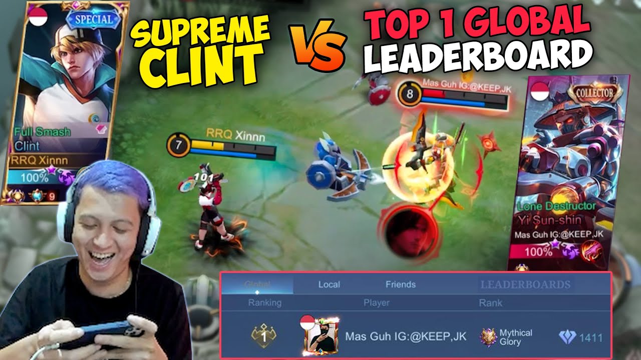 RRQ XINNN SUPREME CLINT VS TOP GLOBAL LEADERBOARD ! KALAU MENANG MAU SCREENSHOT SHARE KE PESBUK!
