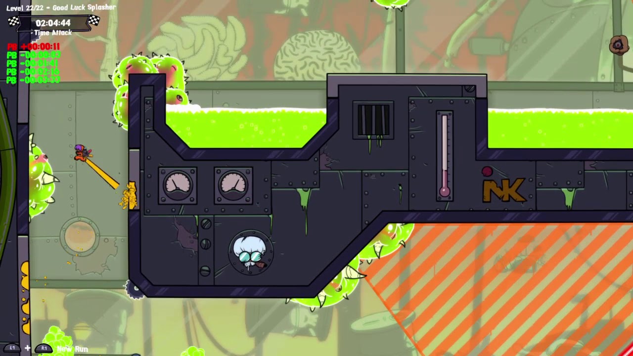Splasher Level 22 Time Attack, (Platinum Medal)