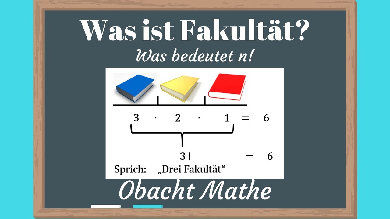 Was ist Fakultät? | Was bedeutet n! | Fakultät schnell und einfach erklärt | ObachtMathe